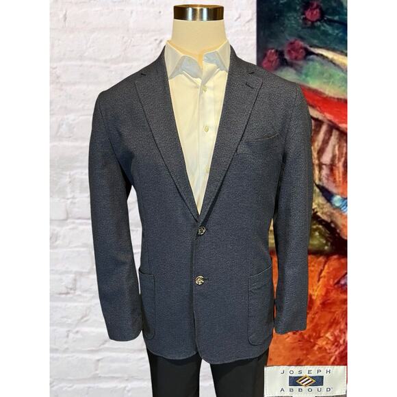 Joseph Abboud 46R XXL Unstructured Blue Casual Denim Look Sport Jacket Stretch - Picture 6 of 15